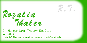 rozalia thaler business card